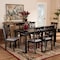 Baxton Studio Dallas Grey Upholstered and Brown Finished Wood 7-Piece Dining Set 171-10954-10519 - alternate 7